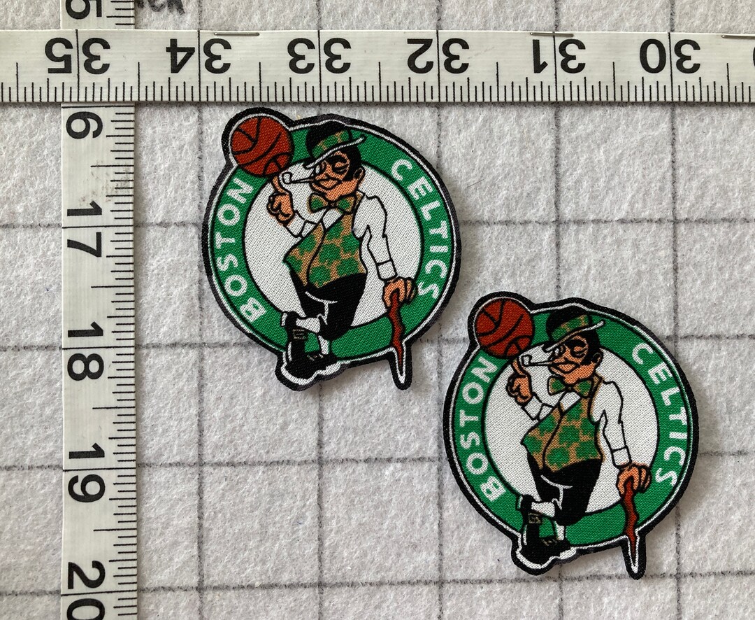 BOSTON CELTICS NBA Ironon Nosew Fabric Appliques 2pc Set Etsy