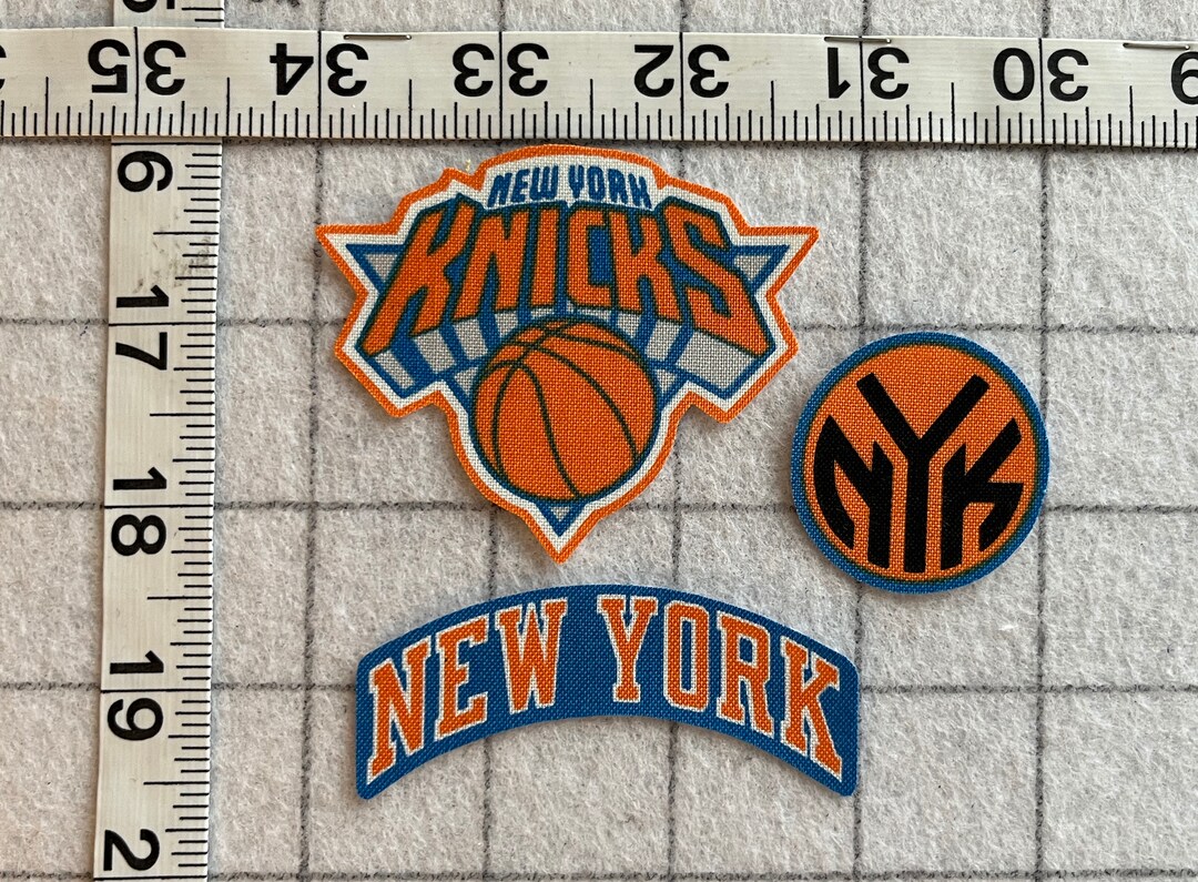 New York Knicks NBA Ironon Nosew Fabric Appliques 3pc Etsy