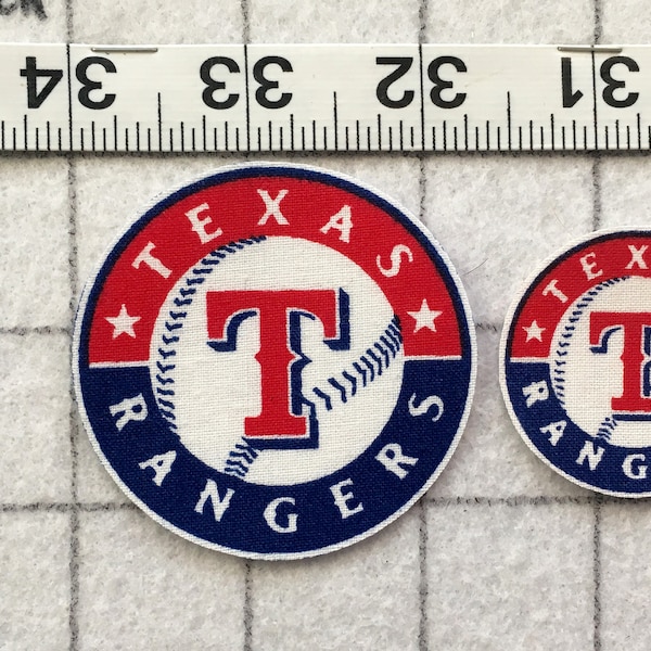 TEXAS RANGERS MLB Iron-on  no-sew Fabric Appliques 2pc  Free Shipping