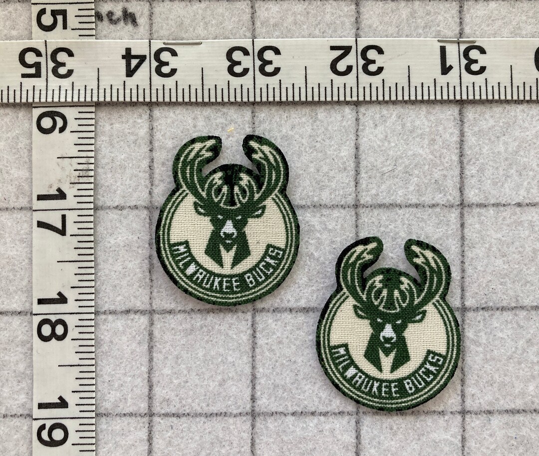 Milwaukee Bucks NBA Ironon Nosew Fabric Appliques 2pc Free Etsy