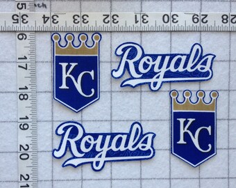 Kansas City ROYALS KC MLB Iron-on no-sew Fabric Appliques set #2