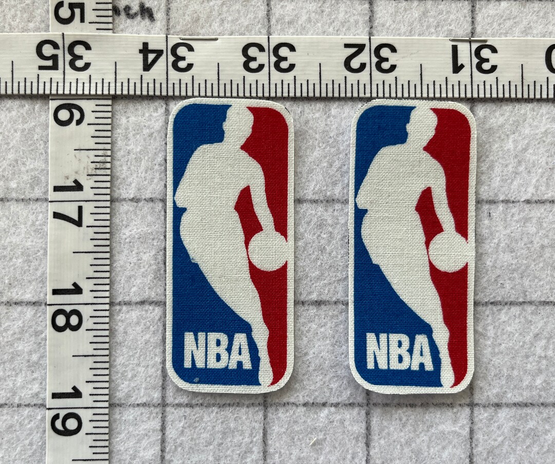 NBA Logo Basketball Ironon Nosew Fabric Appliques 2pc Set Etsy