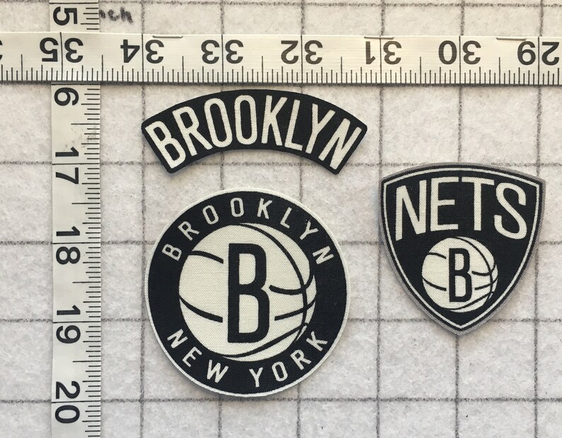 Brooklyn New York NETS NBA Ironon Nosew Fabric Appliques 3pc Etsy