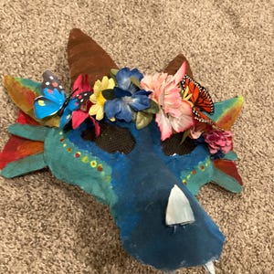 Wings of fire glory the rainwing therian furry cosplay mask