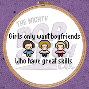 Napolean Dynamite - Girls only want boyfriends who have great skills - Cross Stitch (PATTERN ONLY)