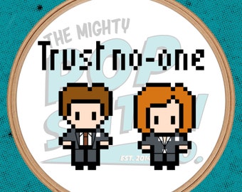 The X-Files - Trust No-one - Cross Stitch (PATTERN ONLY)