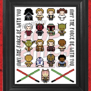 Star Wars - May The Force Be With You - Cross Stitch (PATTERN ONLY)