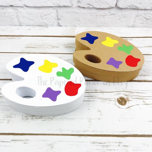 Art Party Printable Paint Brush Gift Tags Name Tags Food Etsy