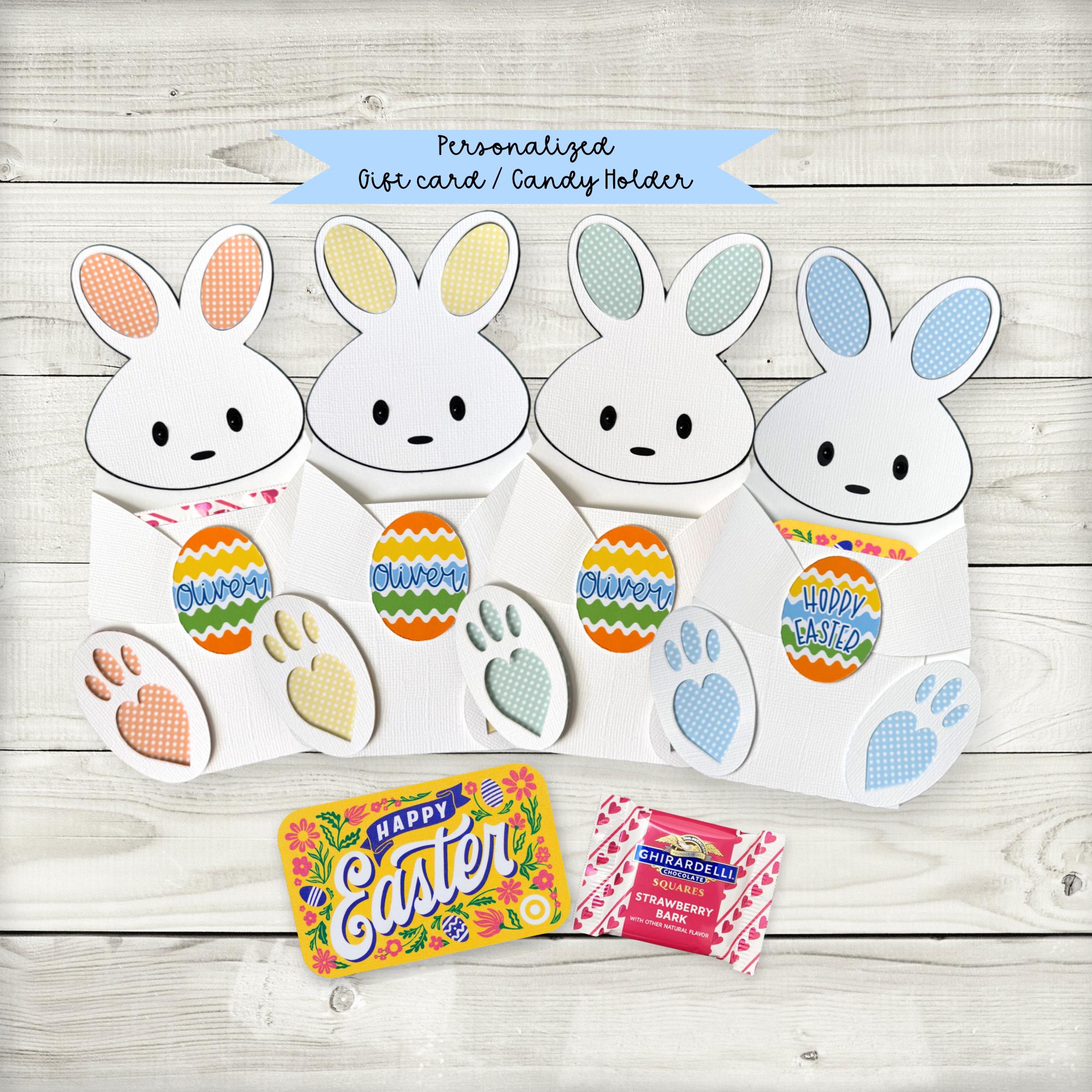 Personalized Easter Bunny Gift Card Holder: Easter Basket Stuffer - Etsy