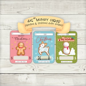 Fun Winter Holiday Christmas Cash Gift Money Holders, Christmas Money Card, Christmas Money Holder, Money Card, Money Gift, Kid Cash Ideas,