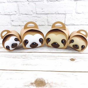Sloth Party Box/Sloth Party Bags/Sloth Bunny Thank You Bags/Sloth Party Bag/Sloth Goody Bag/Sloth Goody Bag/Sloth Bag/Sloth Party