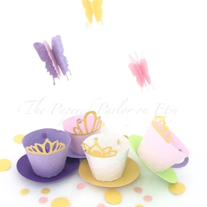 Princess Tea Party Paper Teacups: Set of 12 Teacup Favors