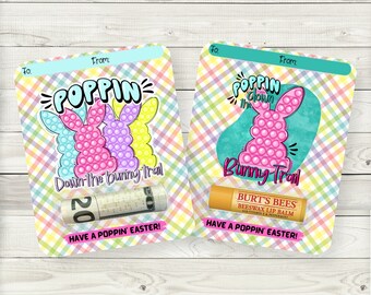 Poppin Easter Cash Money Cards|Easter Basket Stuffers|Easter Basket Fillers|Easter Basket Gifts|Poppin Easter Lip Balm