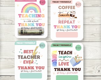 Teacher Appreciation Money Card Holders