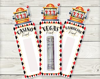 Vegas Fund Money Holder, Casino Theme Cash Gift, Gambling Gift Card Holder, Slot Machine Design