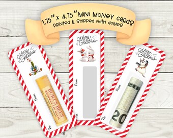 Mini Christmas Cash Money Card Holders | Lip Balm Party Holders | Goose Rabbit Penguin Edition