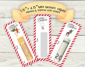 Mini Christmas Cash Money Card Holders | Lip Balm Party Holders | Polar Bear Rabbit Moose Edition