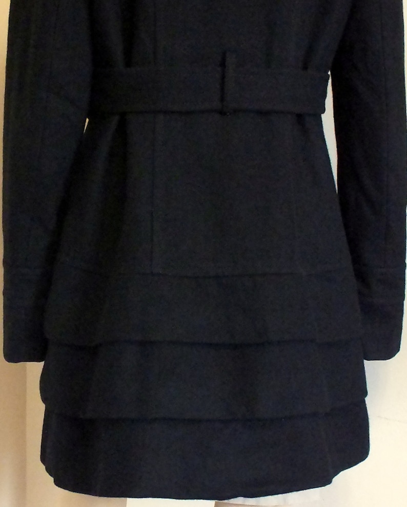 Black Rivet double breast belted trench coat women size L