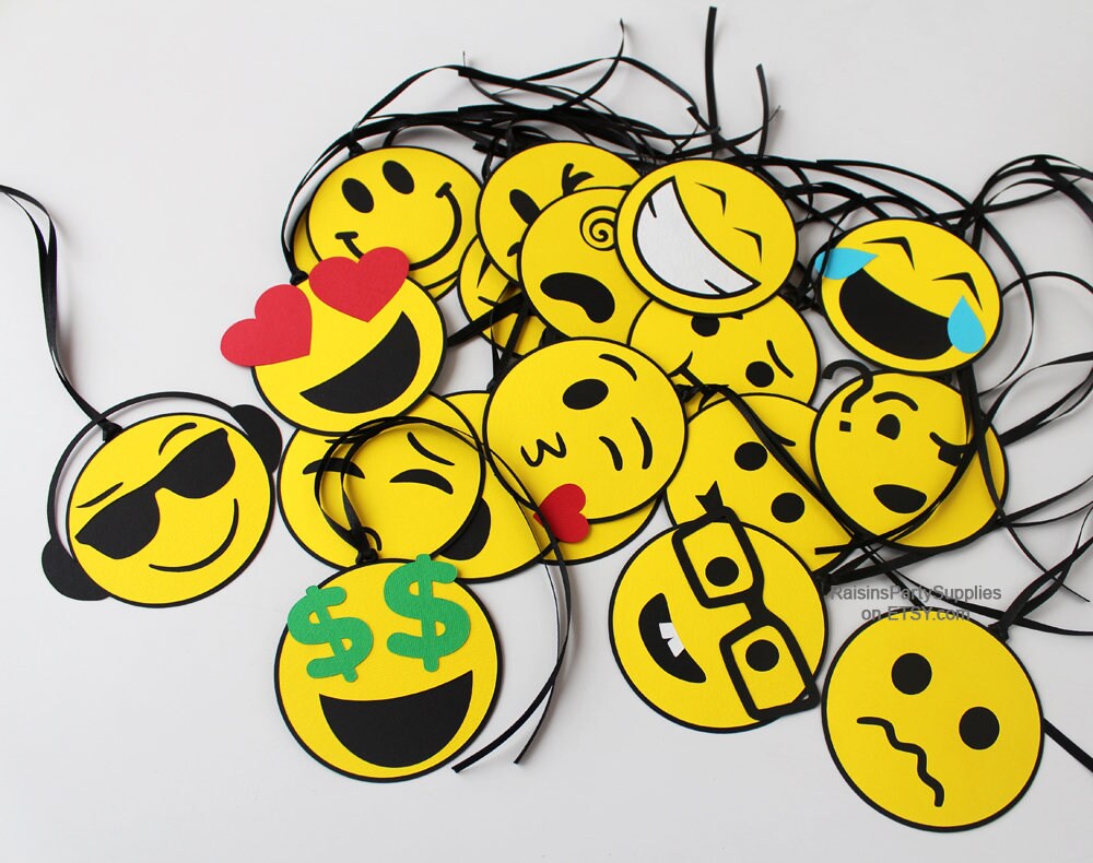 Emoji tags with string Emoji thank you tags for party gifts | Etsy