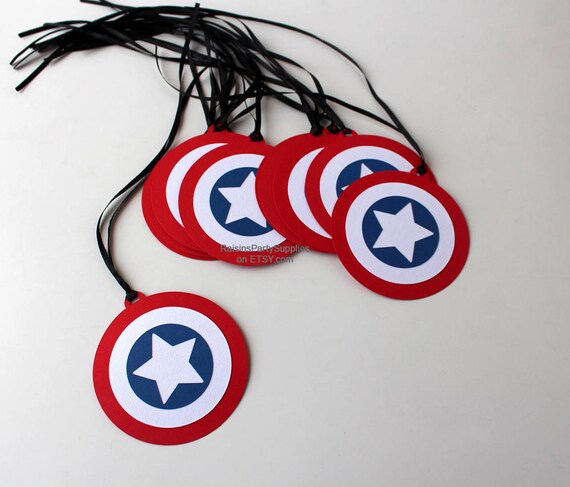Captain America Superhero Thank You Labels Inspired Avengers