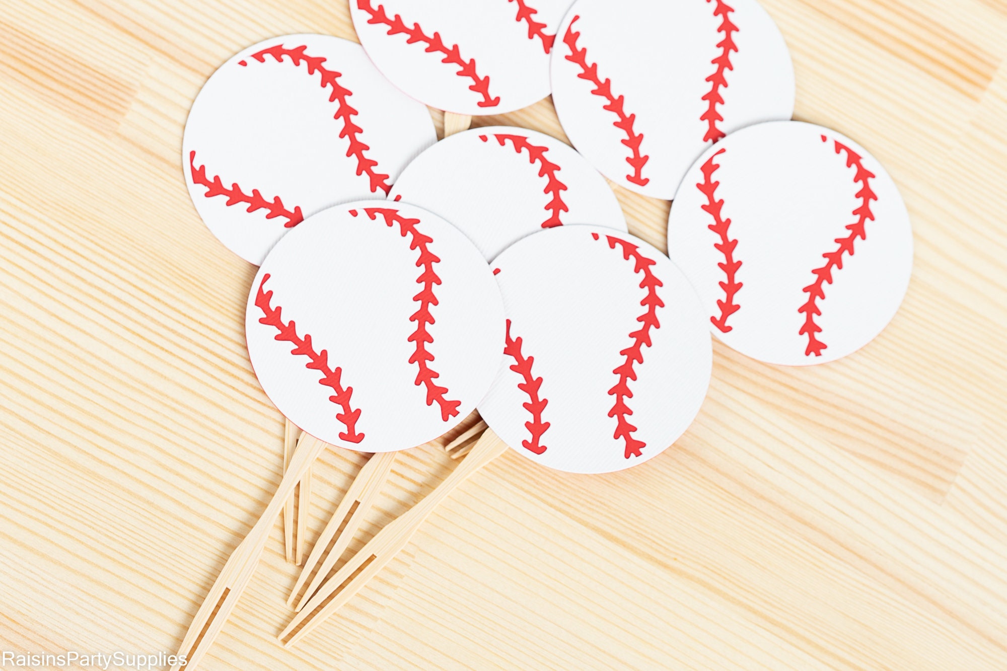 Decoraciones de béisbol Toppers de magdalenas de béisbol para Etsy