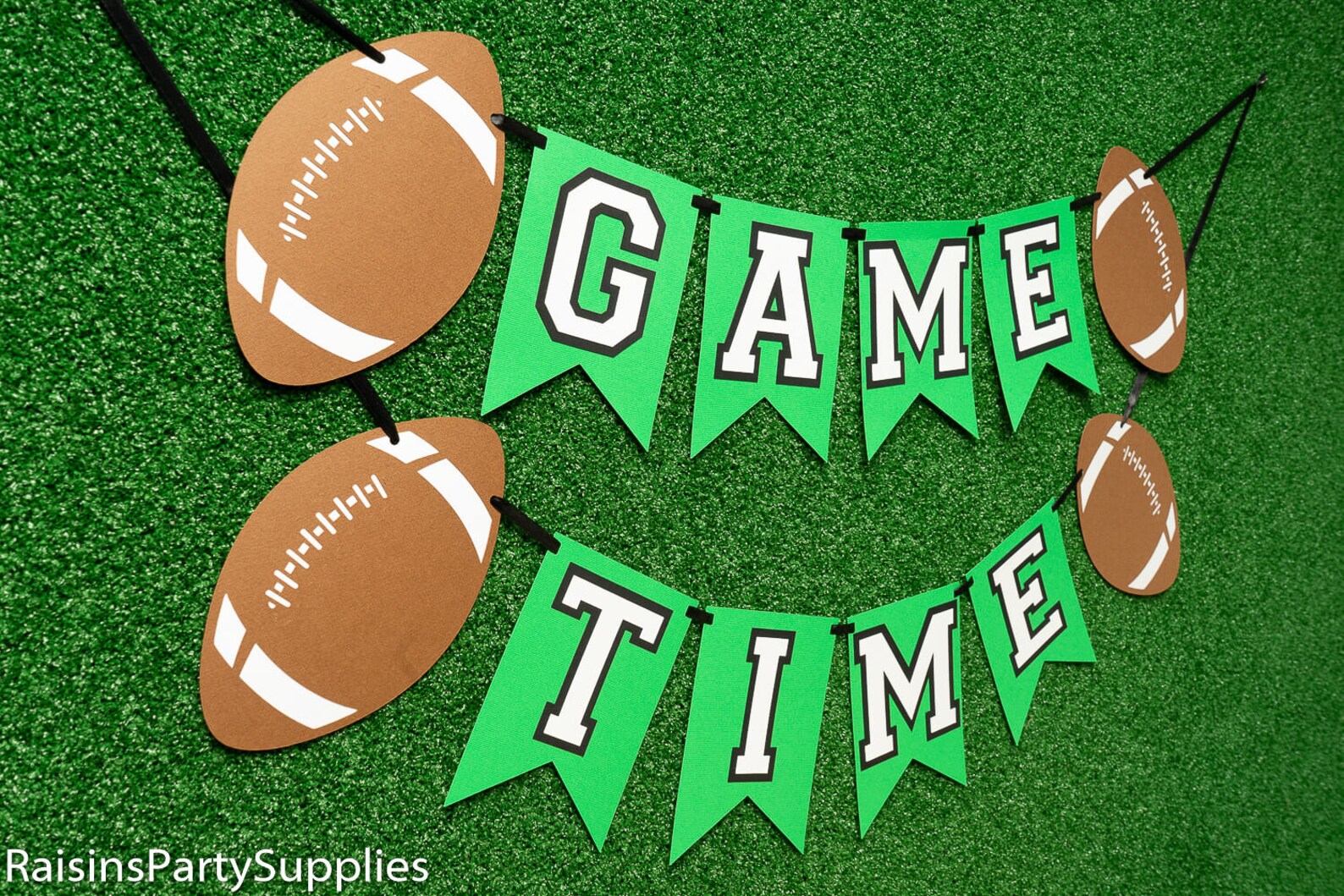 Football game time wall party banner Etsy