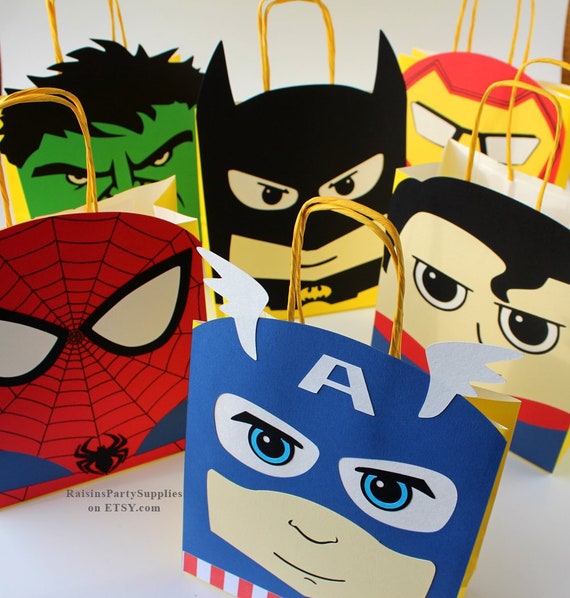 Superhero Party Bags Superhero Favor Bags For Treats And Candies