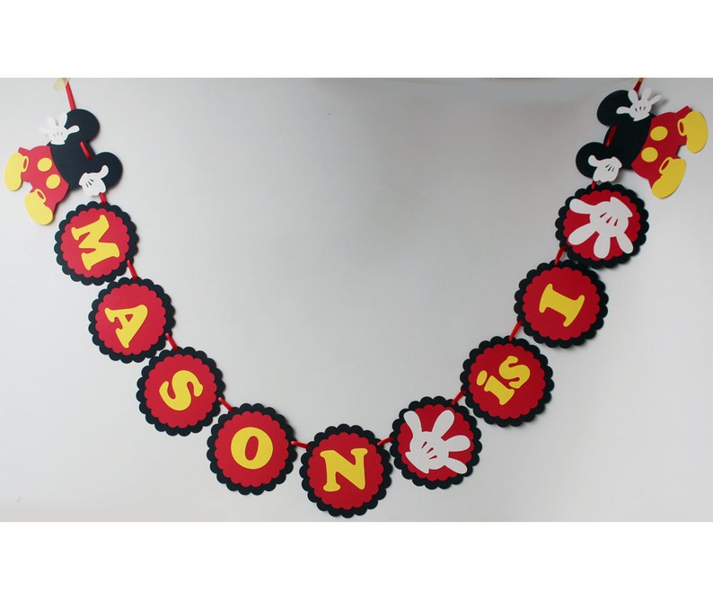Mickey Mouse First Birthday Party Decorations Inspired Etsy