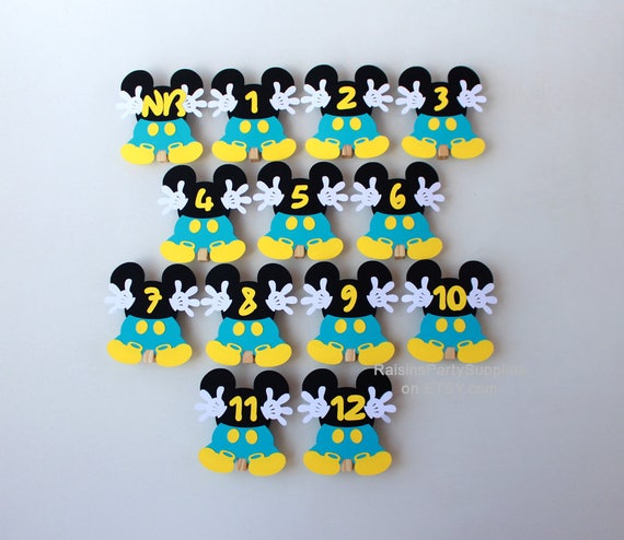 Baby Mickey Mouse 1st Birthday Decorations Blue Disney Photo Etsy
