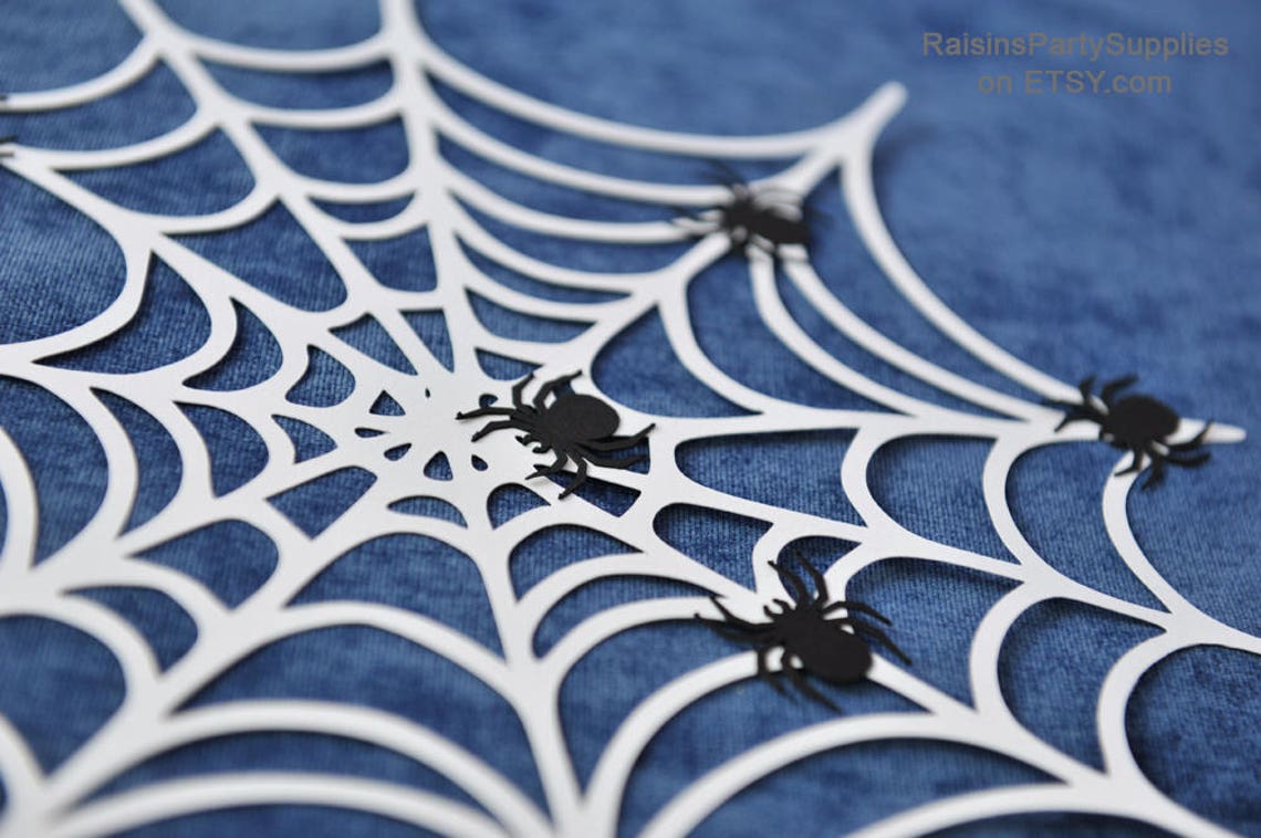 Spider web placemats Spider web die cuts Superhero birthday Etsy