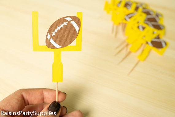 Football cupcake topper with drawstring ball and gates Il_570xn