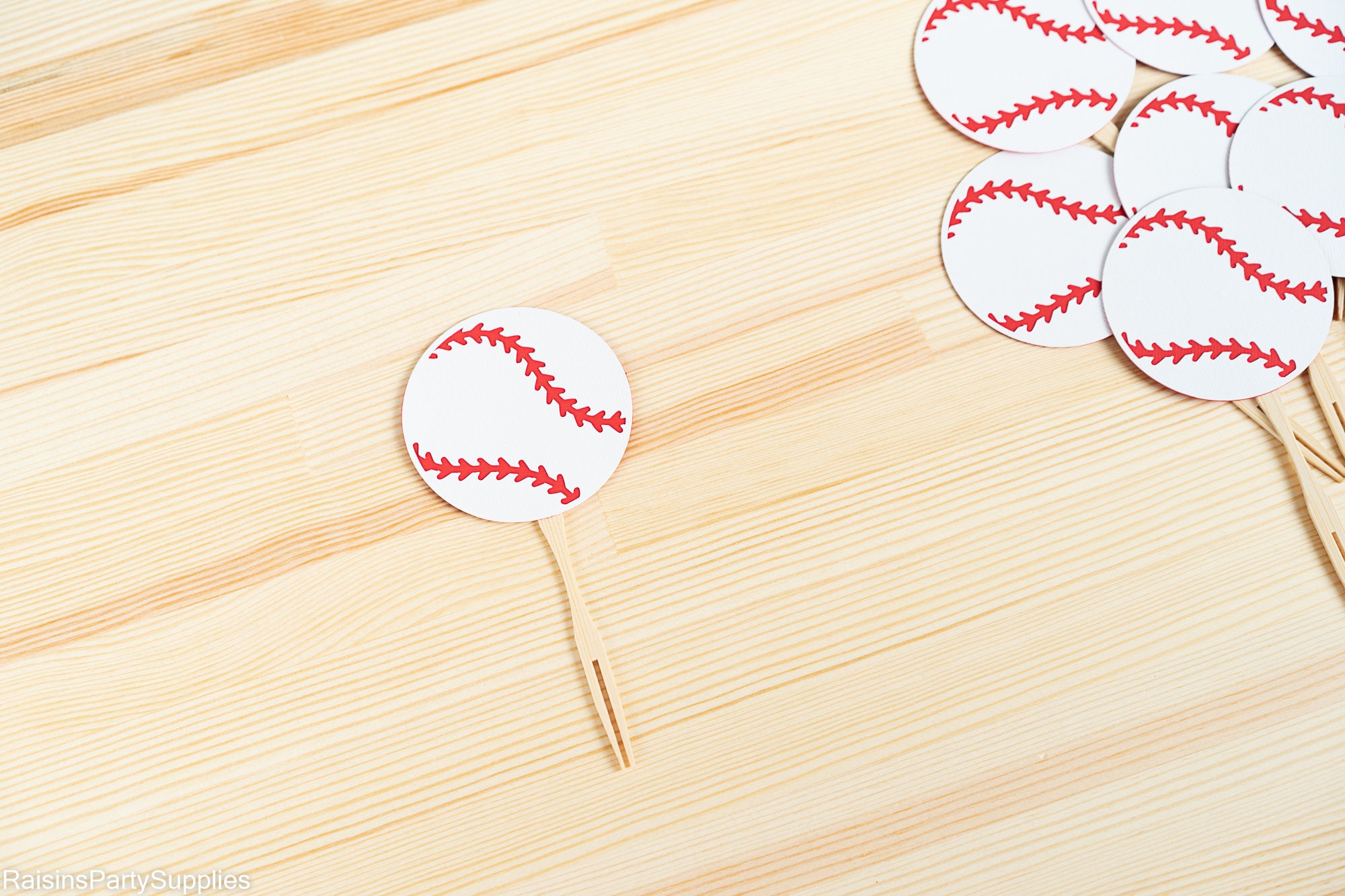 Decoraciones de béisbol Toppers de magdalenas de béisbol para Etsy