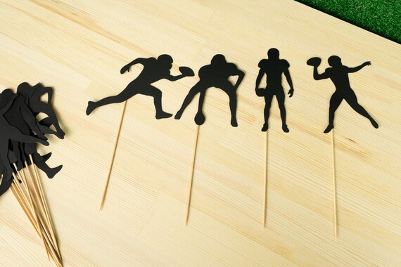 Centerpieces Sticks Super Bowl Football Players Shadow Football