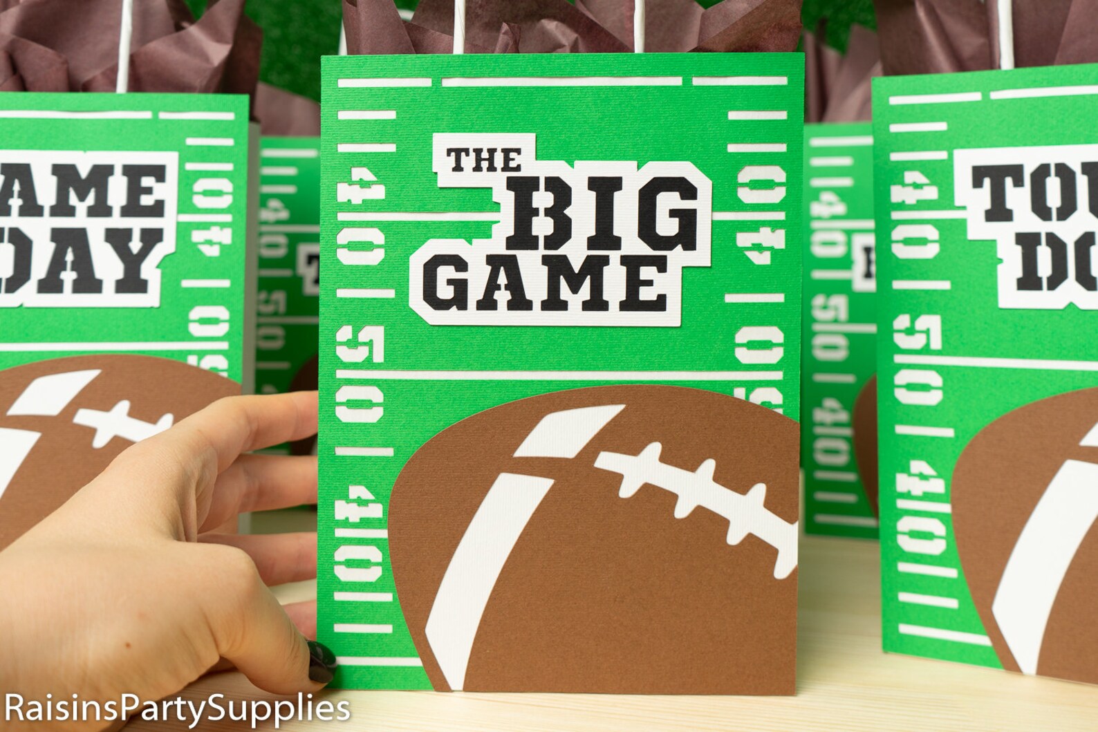 Super bowl favor bags Football birthday party decorations Big Etsy