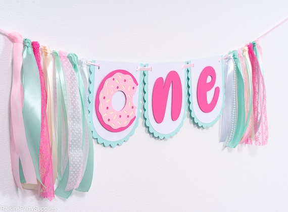 Donut ONE high chair banner Il_570xn