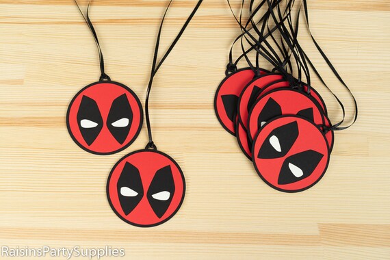 Deadpool Decorations Deadpool Thank You Labels Deadpool Etsy