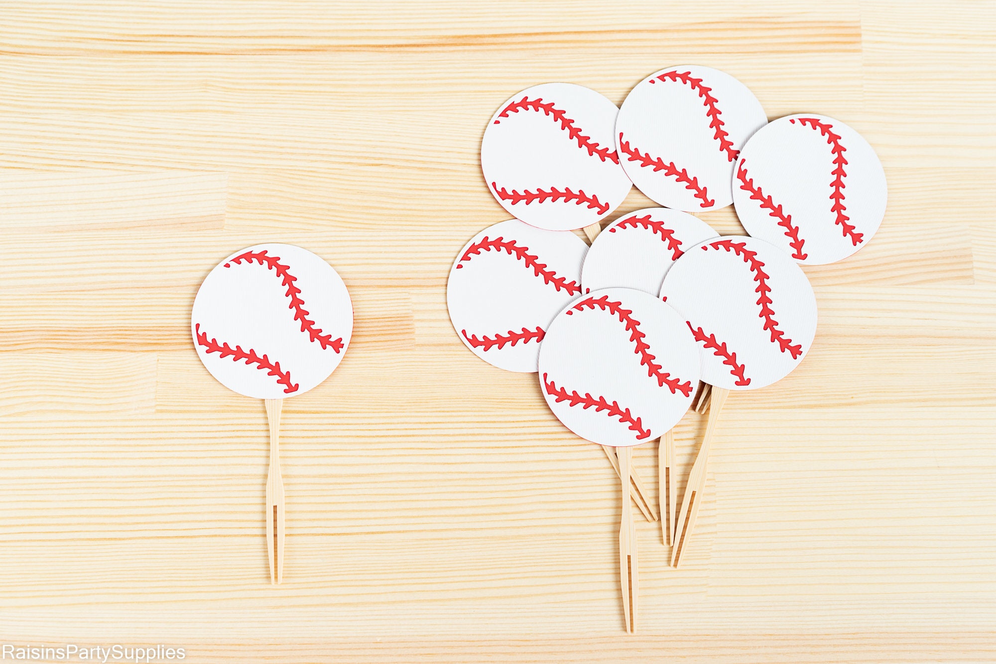 Decoraciones de béisbol Toppers de magdalenas de béisbol para Etsy