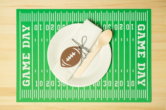 Super bowl placemat for Football birthday party decoration Football table decorations Football themed party boy Sport party decoration table Il_570xn
