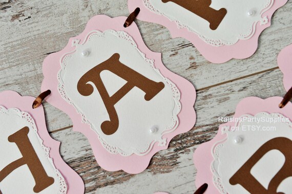 Personalized adult happy birthday banner, 21st 30th 40th 50th birthday banner for adult party, Custom happy birthday banner baby girl pink Il_570xn