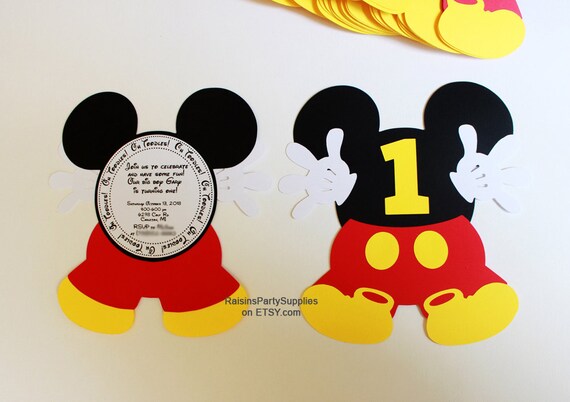 mickey mouse invitation mickey invite for disney inspired birthday