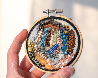 modern embroidery wall hanging, modern embroidery, embroidery hoop art