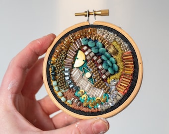 modern embroidery wall hanging, modern embroidery, embroidery hoop art