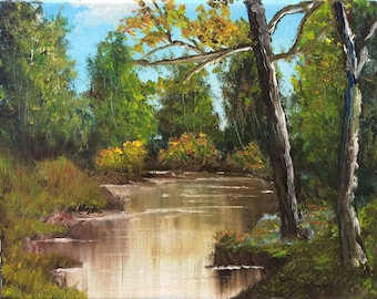 Original landscape oil painting "Unexpected" - 10" x 8" oil on canvas sold by artist