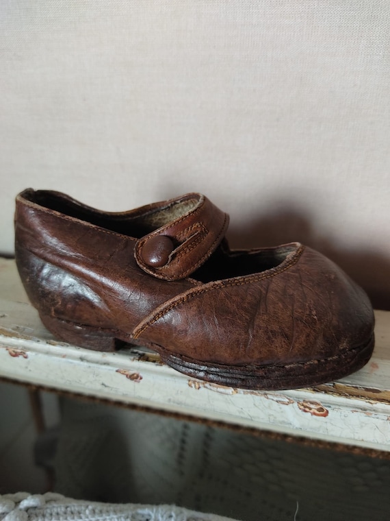 Antique children's shoes, leather, cobbler's work… - image 4