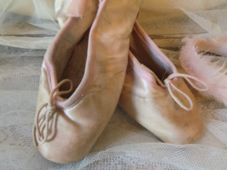 Vintage ballet shoes from Paris faded pink authentic