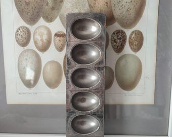 ANTIK Ostereier Form Pralinenform Marzipanform Patisserie Konditorei brocante shabby Osterdekoration Vintage Eier Metallform Schokoladenform