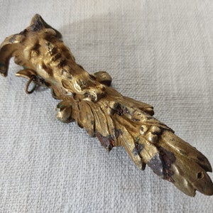 ANTIQUE metal ornament SATYR fragment strong patina
