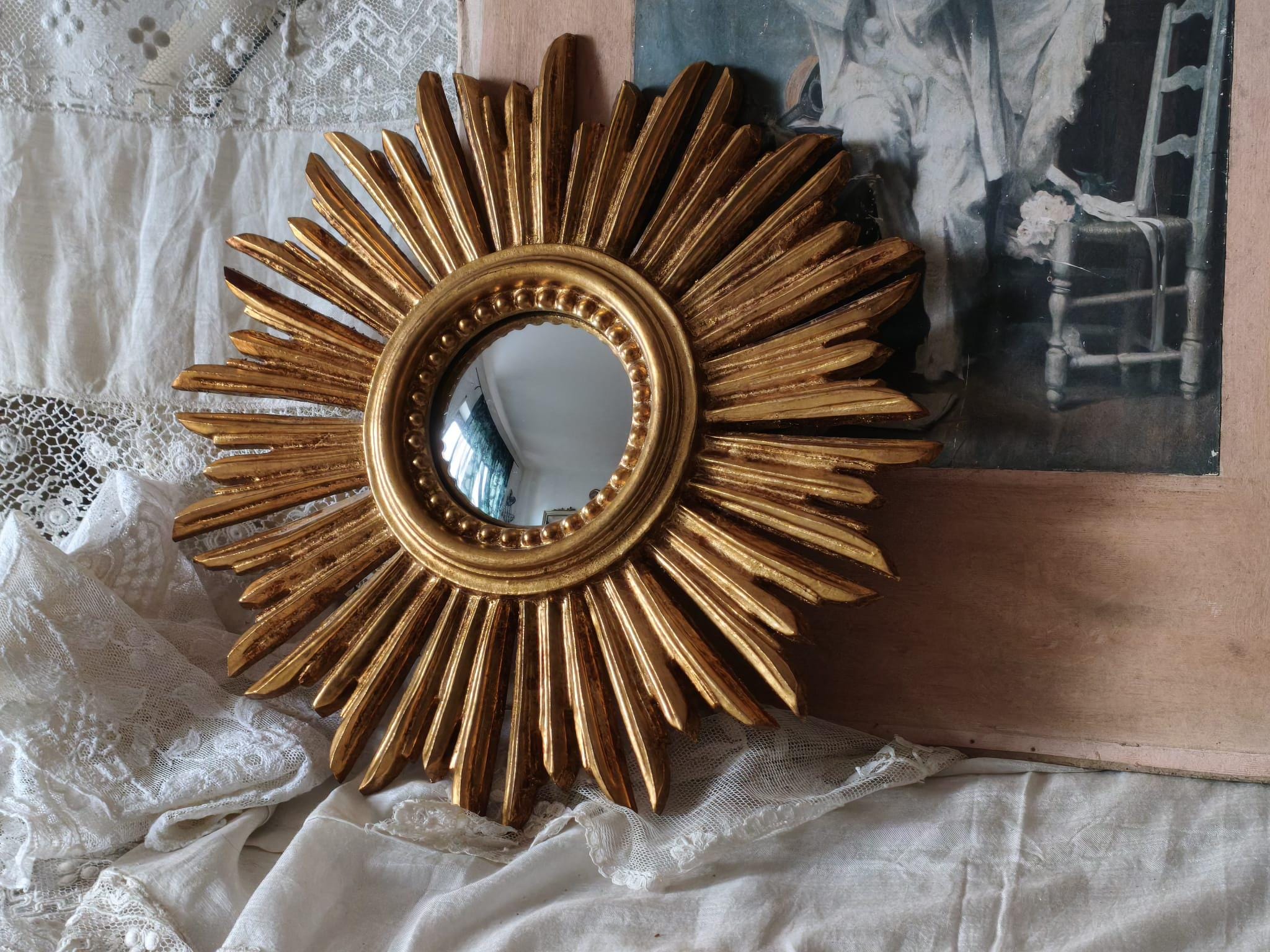 Antique French Sunburst Mirror - Etsy