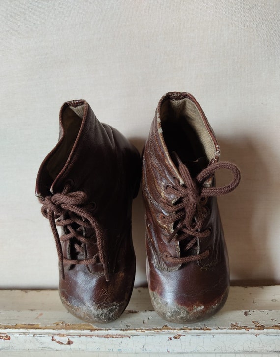 ANTIQUE old children's boots girls and boys child… - image 8