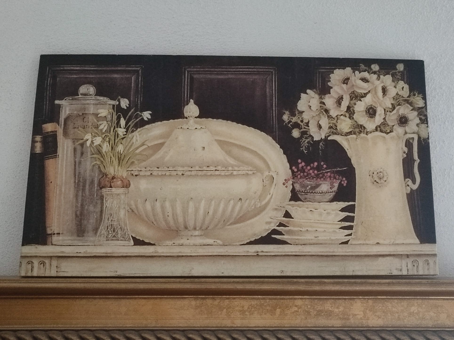 Vintage Picture Print on Canvas Landscape Format Kathryn White